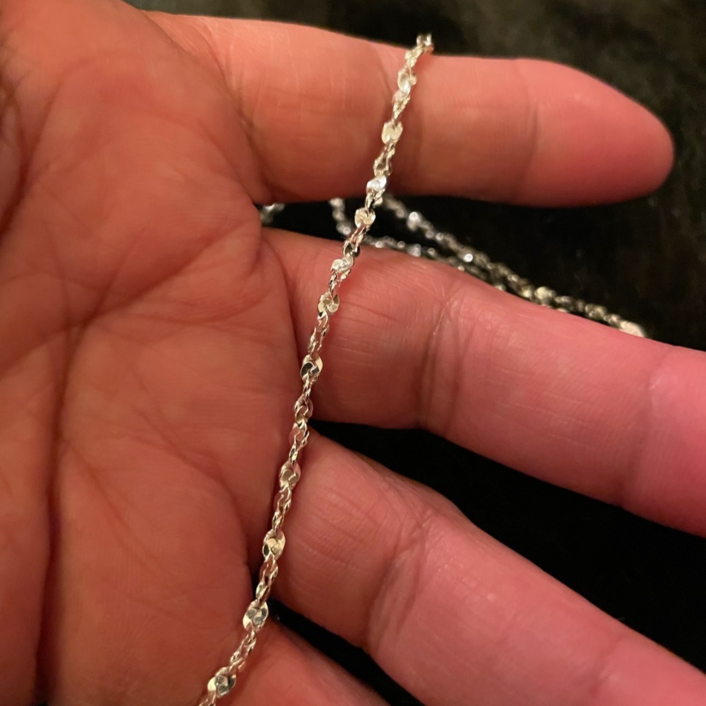 Sterling Silver Twisted Serpentine Chain